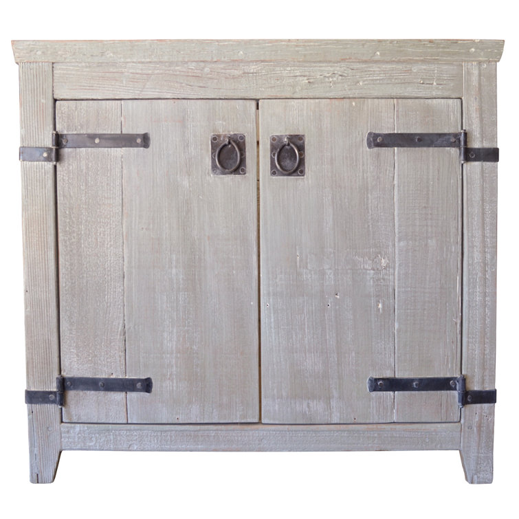 Americana Reclaimed White Solid Wood 36" Bathroom Vanity Base