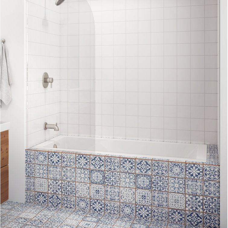 Solna 66" x 36" Oyster Acrylic Drop-In Soaking Bathtub