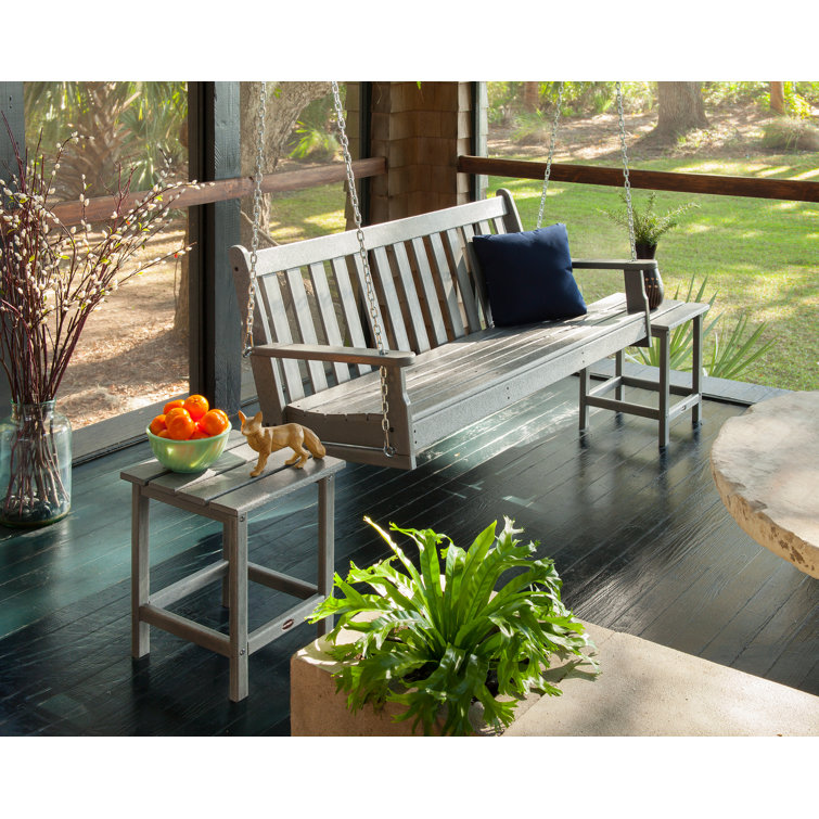 Slate Gray Polywood Lawson Outdoor Swing Chair