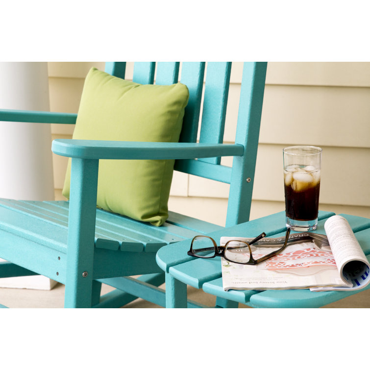 Aruba Blue HDPE Outdoor Rocking Chair with Arms