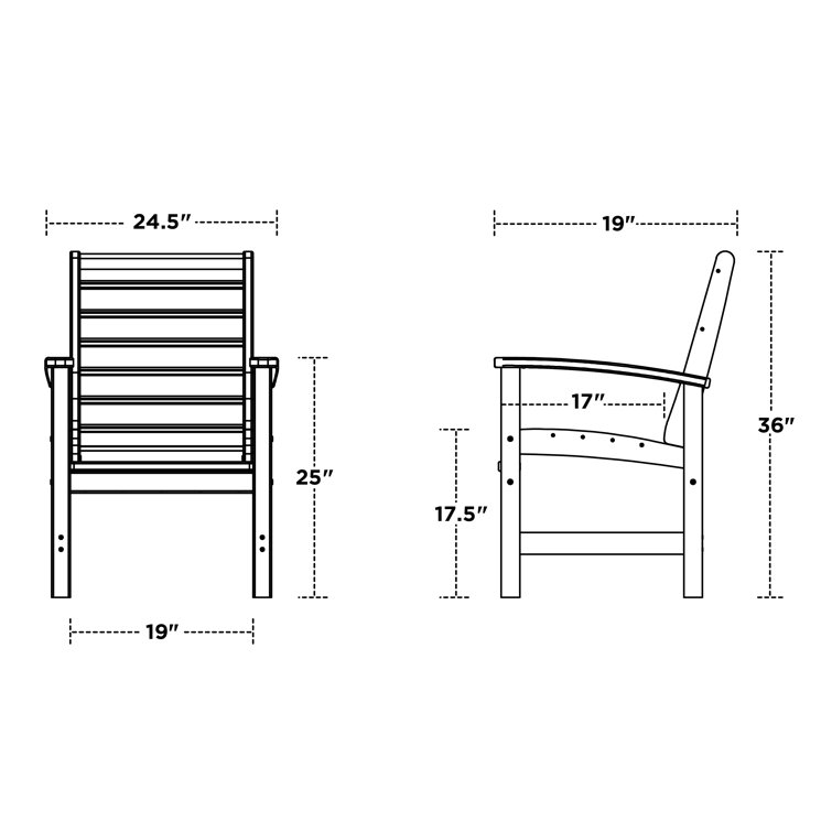 Mahogany Recycled Lumber Outdoor Dining Chair