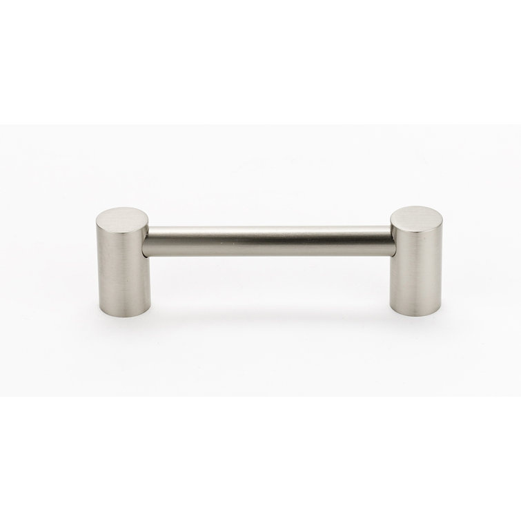 Brushed Nickel Modern Bar Pull with Mounting Hardware