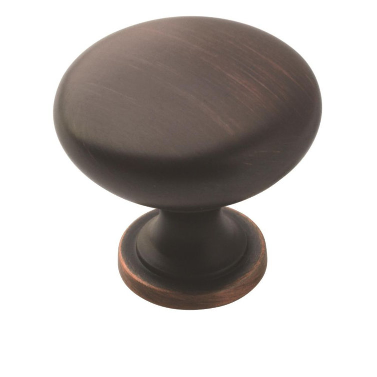 Oil Rubbed Bronze Round Cabinet Knob with Mounting Hardware