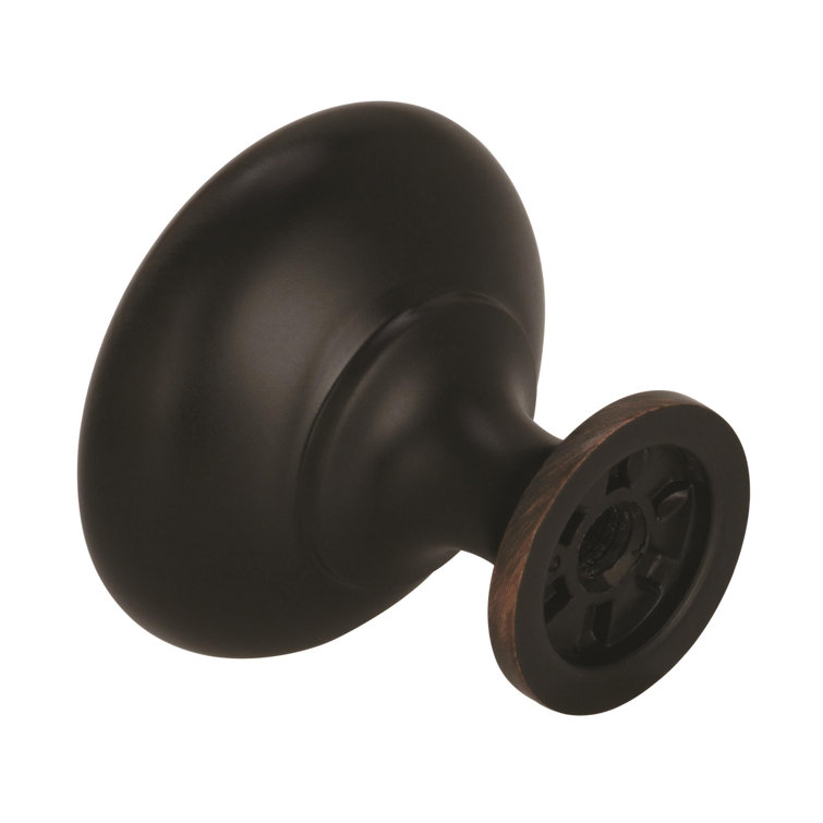 Oil Rubbed Bronze Round Cabinet Knob with Mounting Hardware