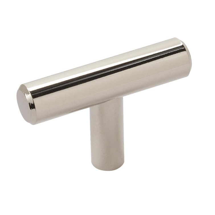 Polished Nickel Modern Bar Pull Knob 10-Pack