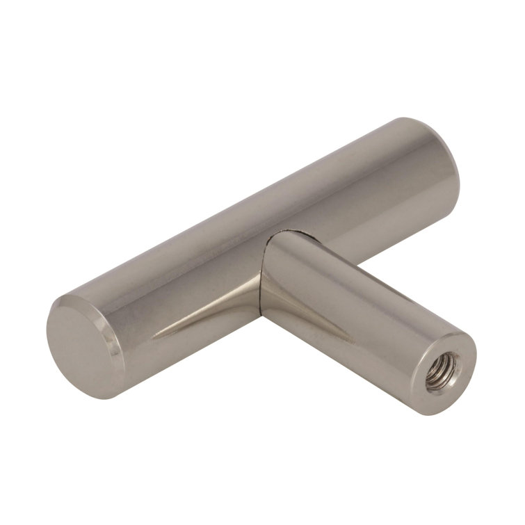 Polished Nickel Modern Bar Pull Knob 10-Pack