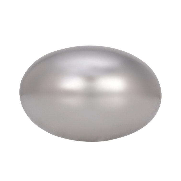 Polished Chrome Oval Modern Cabinet Knob with Mounting Hardware