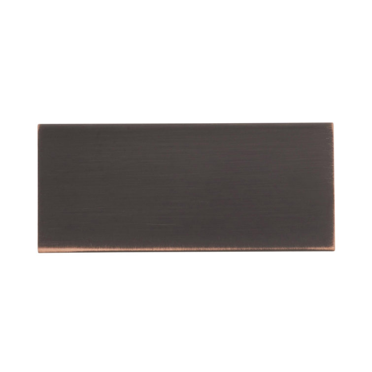 Oil-Rubbed Bronze Modern Finger Cabinet Pull with Mounting Hardware