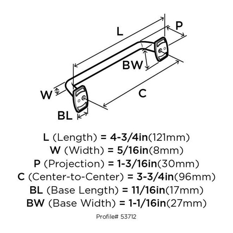Satin Nickel 5-1/16" Industrial Cabinet Pull