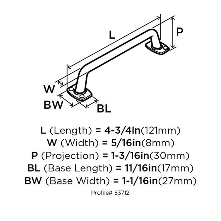 Satin Nickel 5-1/16" Industrial Cabinet Pull
