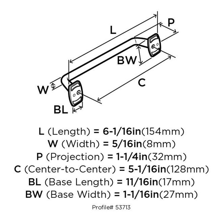 Satin Nickel 5-1/16" Industrial Cabinet Pull