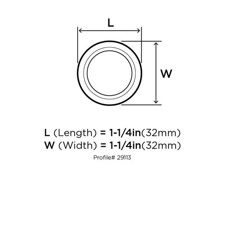 Oil-Rubbed Bronze Round 1-1/4 Inch Cabinet Knob