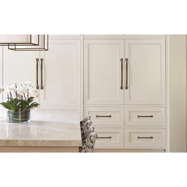 Polished Nickel Modern Appliance Pull with Mounting Hardware