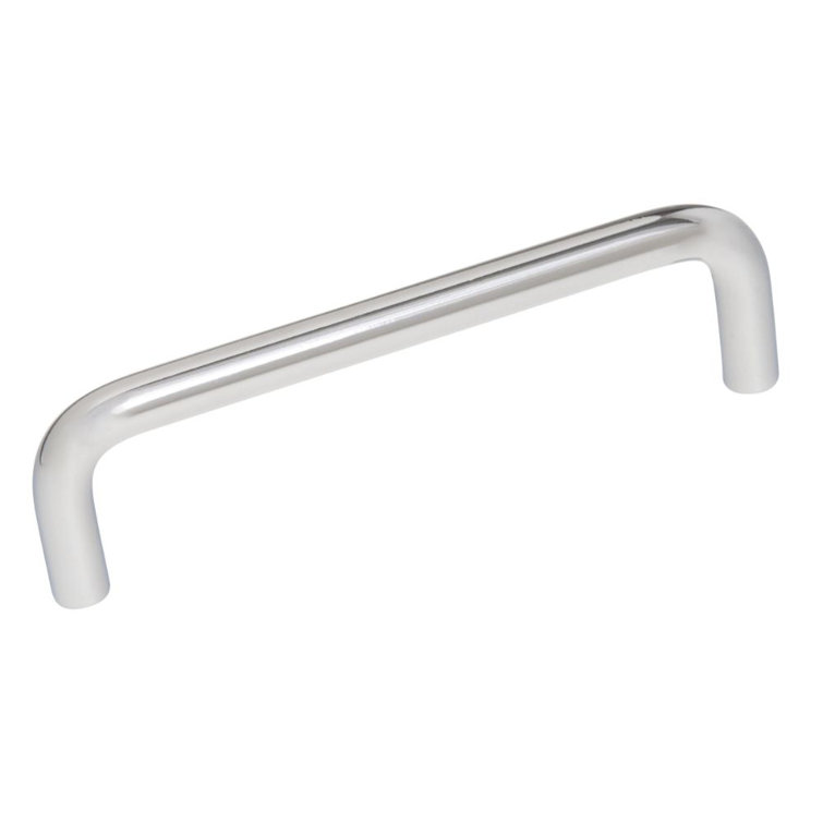 Polished Chrome 4-Inch Bar Pull with Mounting Hardware