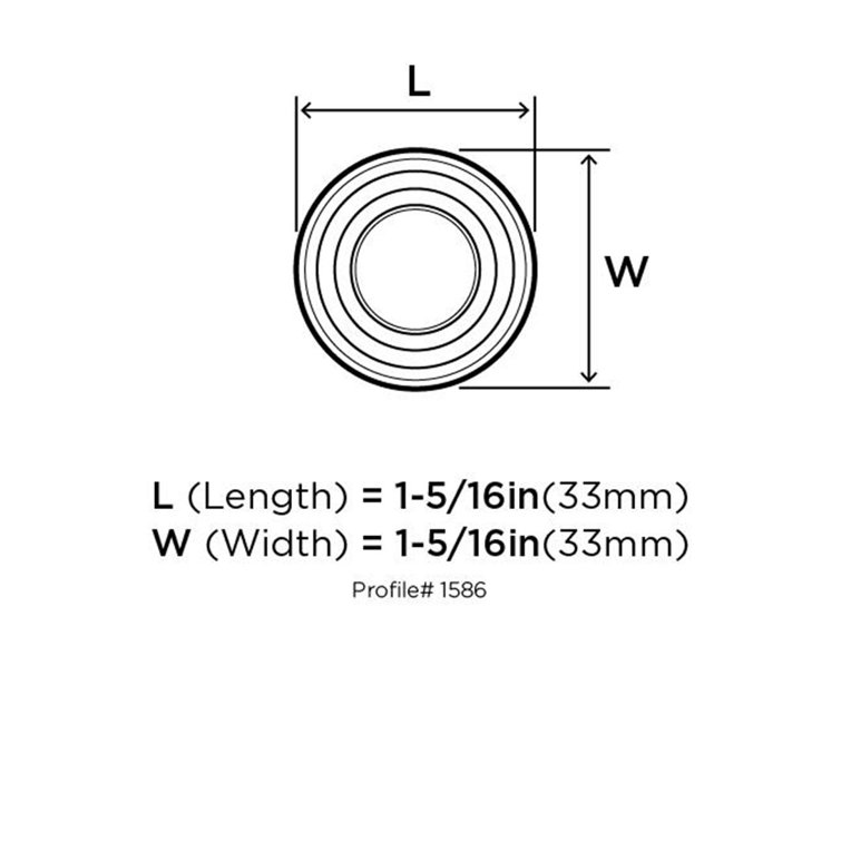 Satin Nickel Round Cabinet Knob with Mounting Hardware