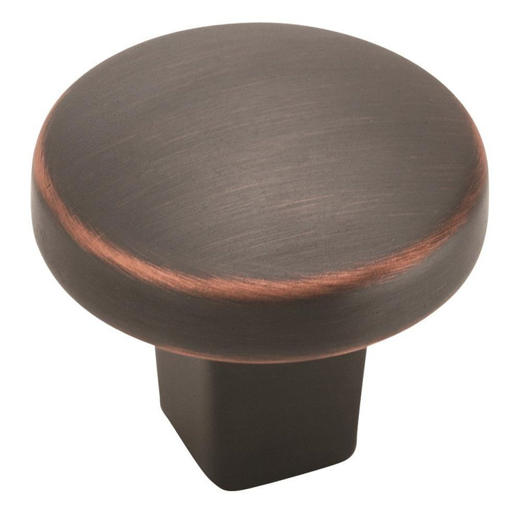 Oil Rubbed Bronze Round Cabinet Knob with Mounting Hardware