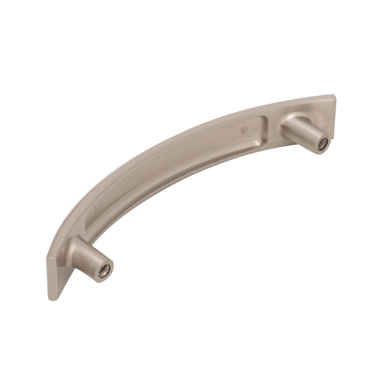 Satin Nickel Modern Bar Cabinet Pull with Mounting Hardware