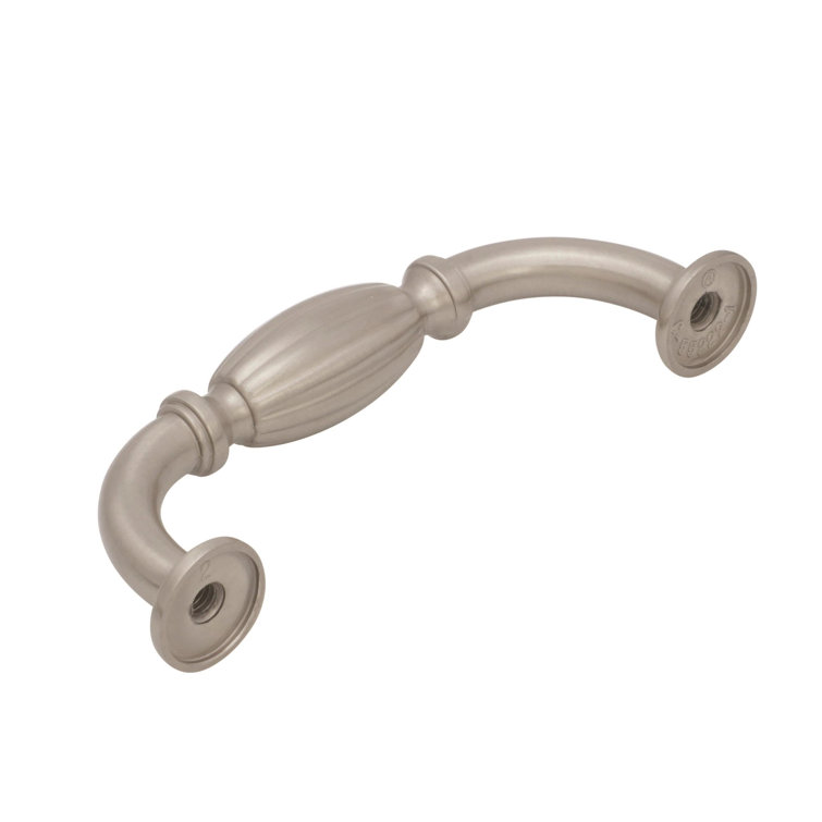 Satin Nickel Traditional Cabinet Pull with Mounting Hardware