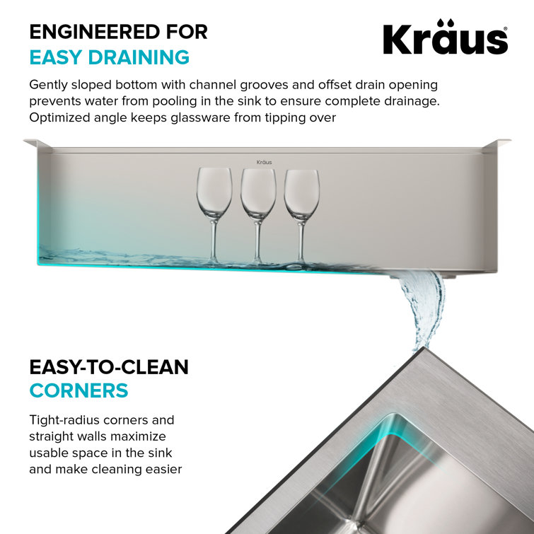 Kore 32-Inch Stainless Steel Drop-In Single Bowl Kitchen Sink with Accessories