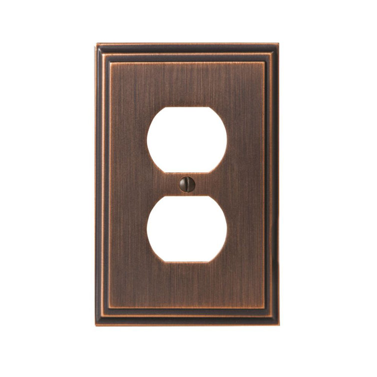 Oil Rubbed Bronze Traditional Single Duplex Outlet Cover