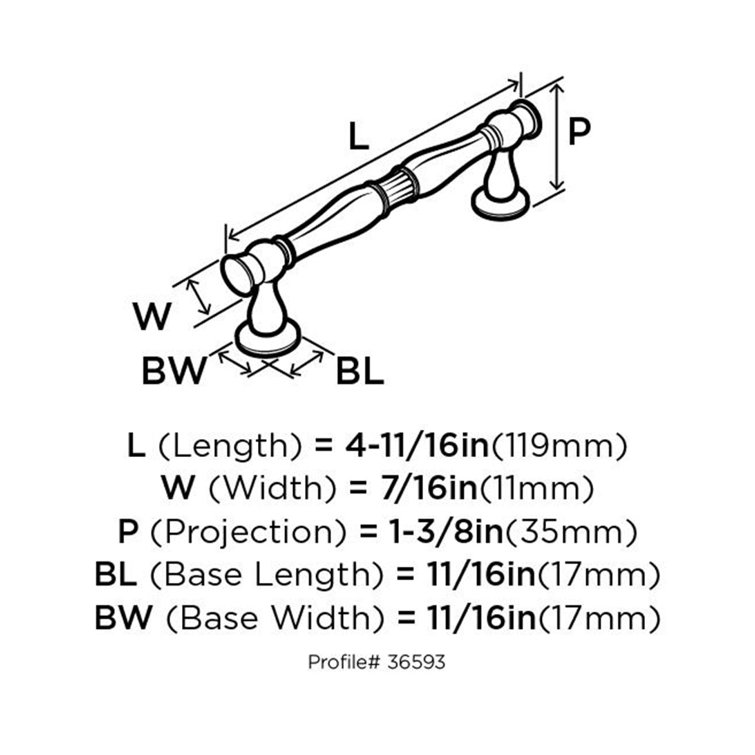 Satin Nickel 3-3/4" Brushed Bar Pull with Mounting Hardware