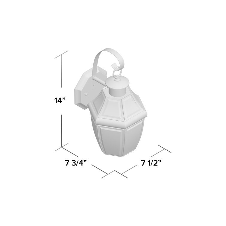 Polished Brass Beveled Glass Outdoor Wall Lantern