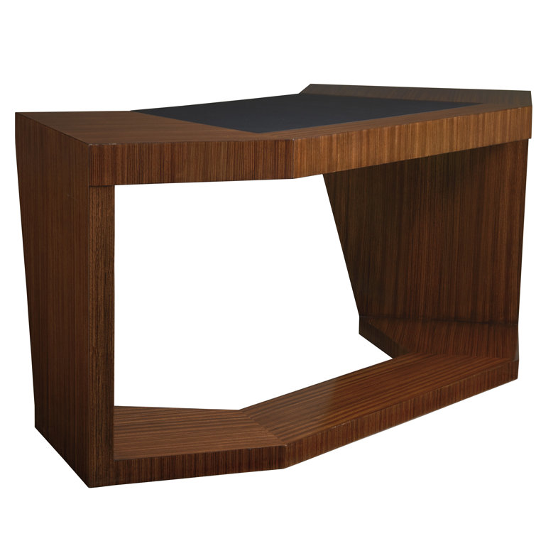 Paragon Transitional Black/Brown Wood Home Office Desk with Drawer