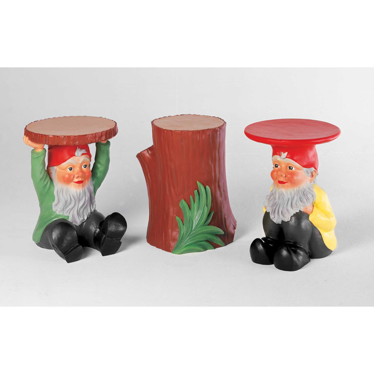 Napoleon Multicolor Hand-Painted Round Outdoor Stool