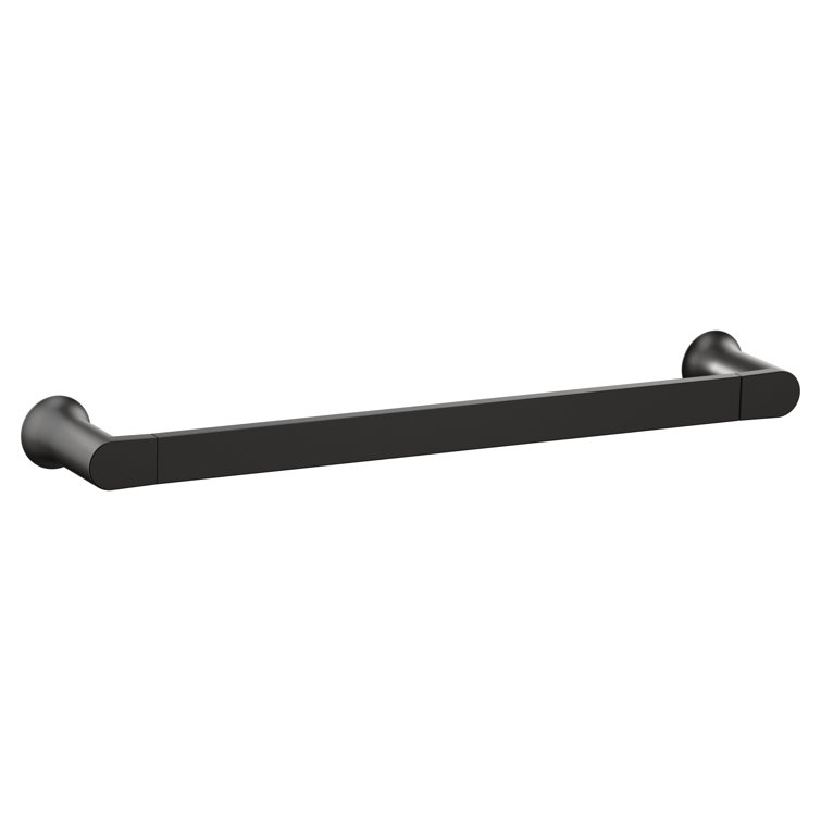 Matte Black Modern 18-Inch Wall Mounted Towel Bar