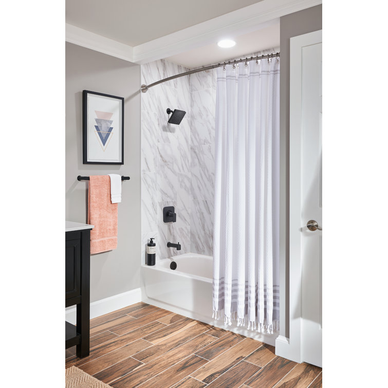 Matte Black Modern 18-Inch Wall Mounted Towel Bar