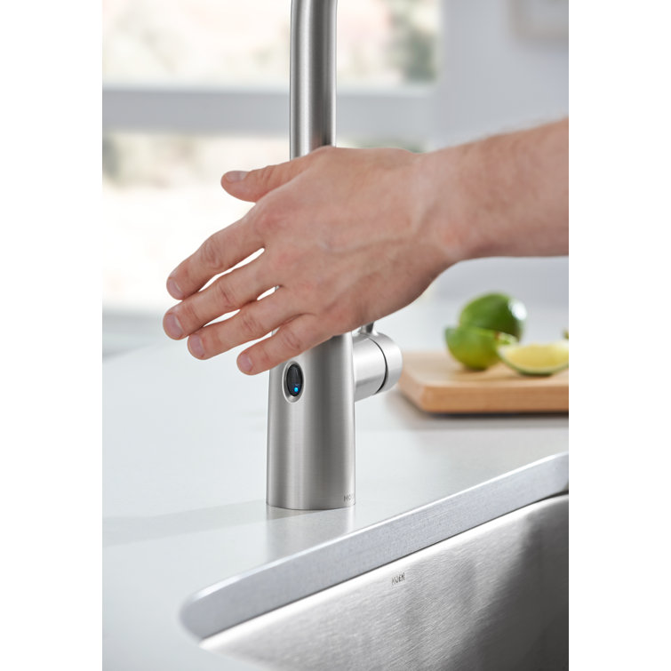 Chrome Pull-Down Spray Single Handle Kitchen Faucet