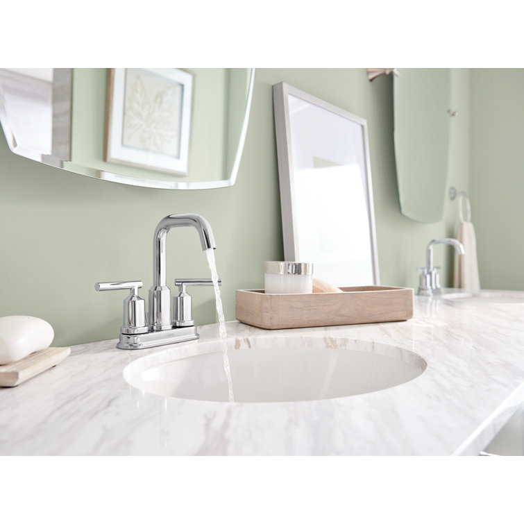 Gibson Chrome Two-Handle Centerset High Arc Bathroom Faucet