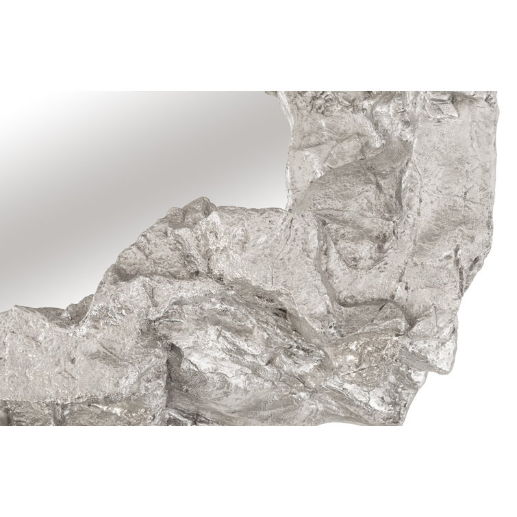 Rock Pond 42" Silver Leaf Wood Accent Mirror
