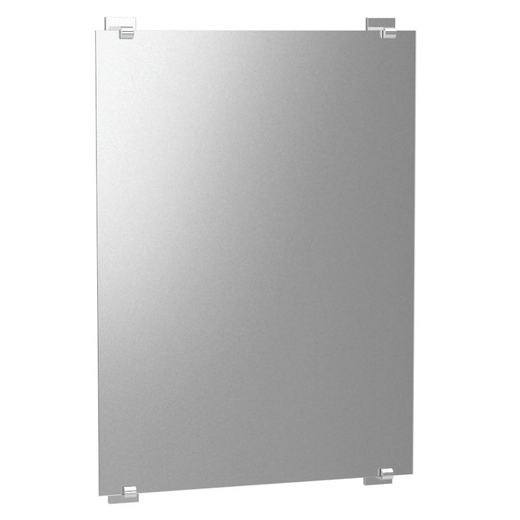 Elevate Minimalist Chrome Frameless Rectangular Vanity Mirror 22"x32"