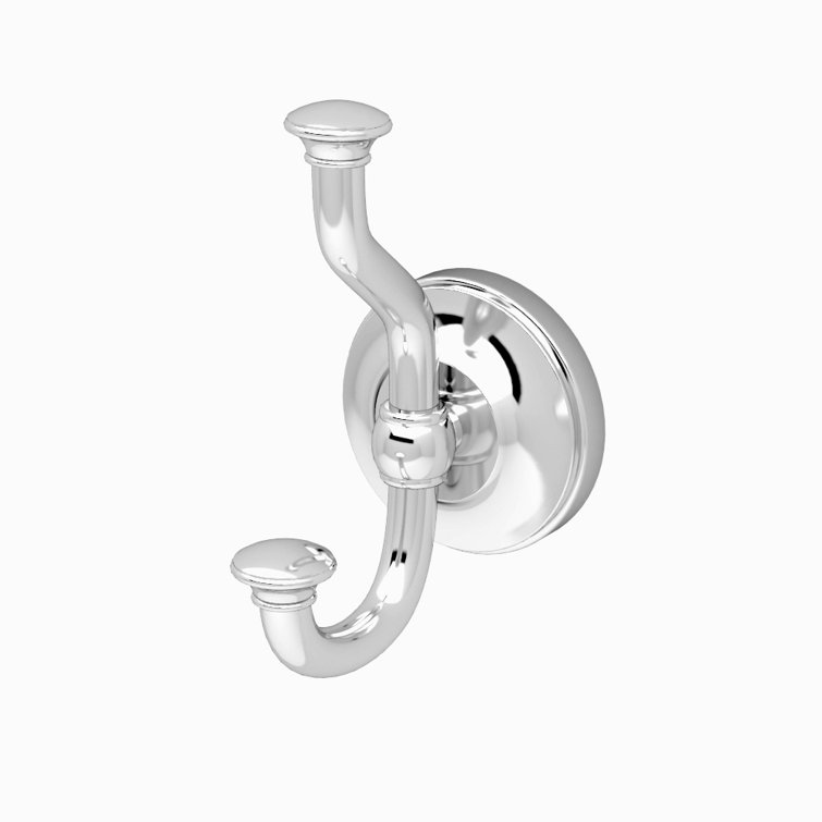 Polished Nickel Twin Robe and Towel Hook