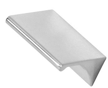 Polished Chrome Modern Finger Cabinet Pull with Mounting Hardware