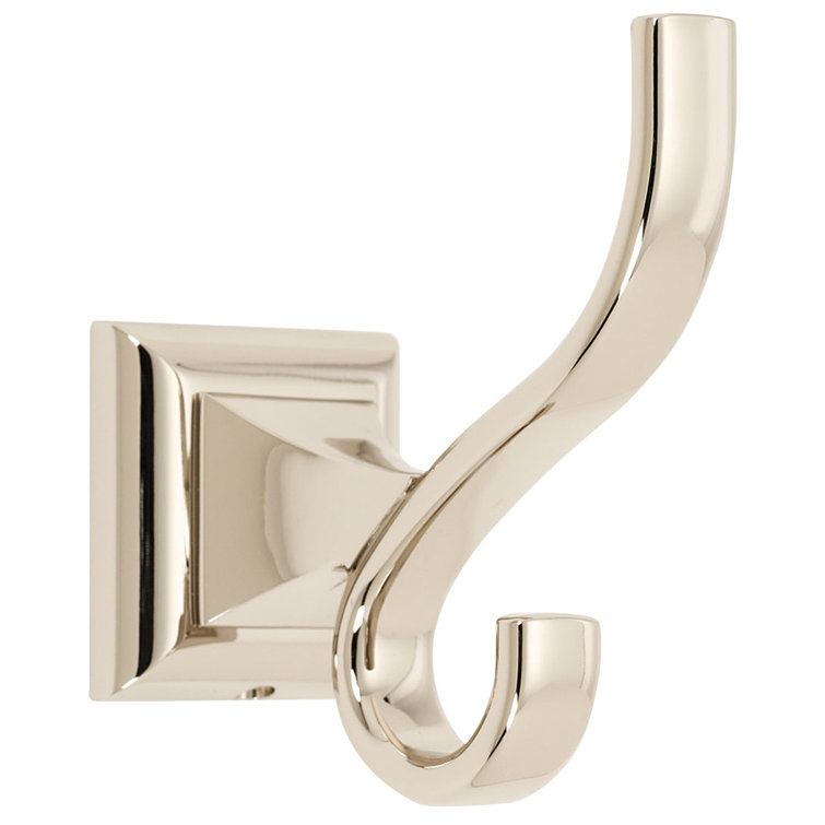 Polished Chrome Single Robe Hook with Square Base