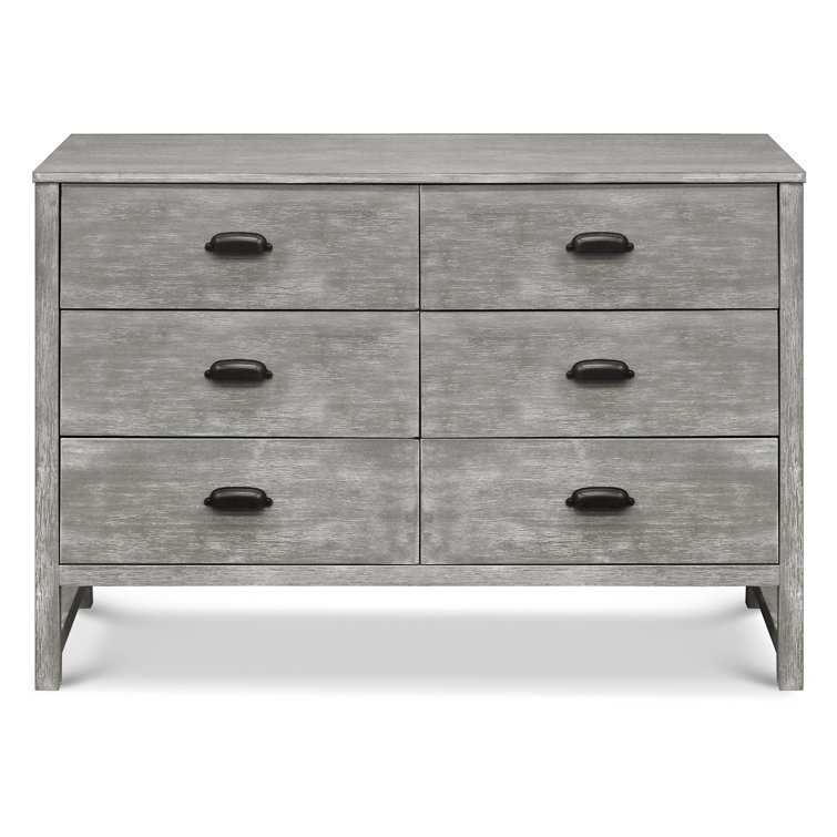 Cottage Grey Farmhouse 6-Drawer Double Dresser for Nursery