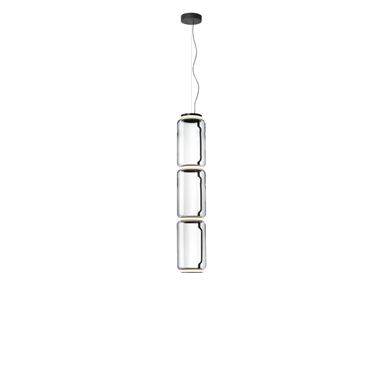 Small Black Glass LED Pendant Light