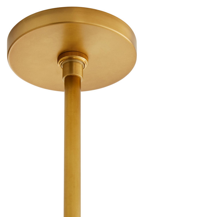 Modern Cadet Blue Drum Pendant with Antique Brass Finish