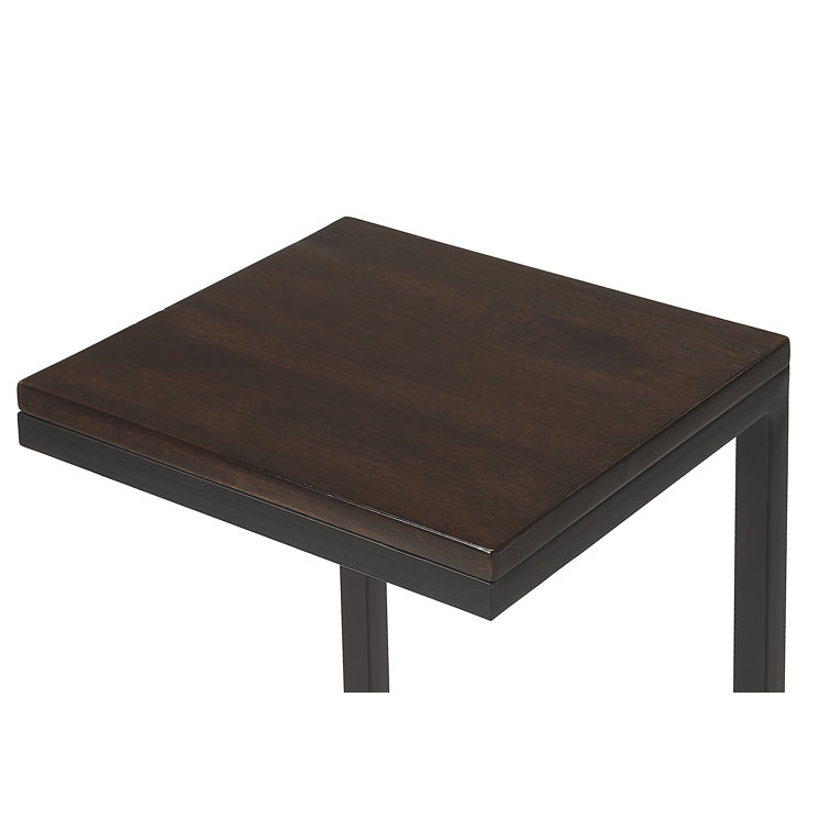 Kilmer Contemporary Coffee Wood & Black Metal Side Table