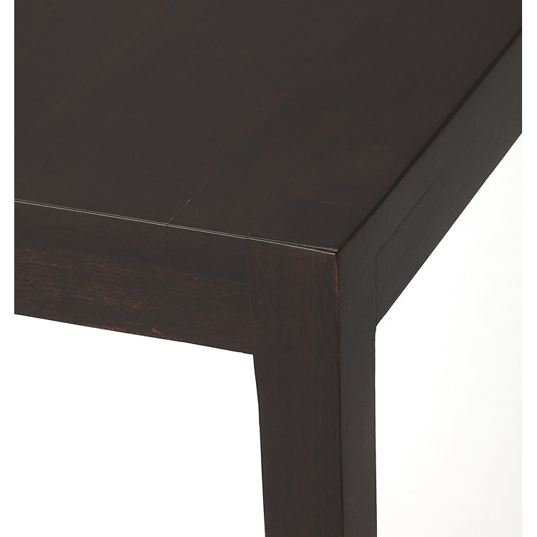 Classic Acacia Wood Rectangular End Table with Tapered Legs