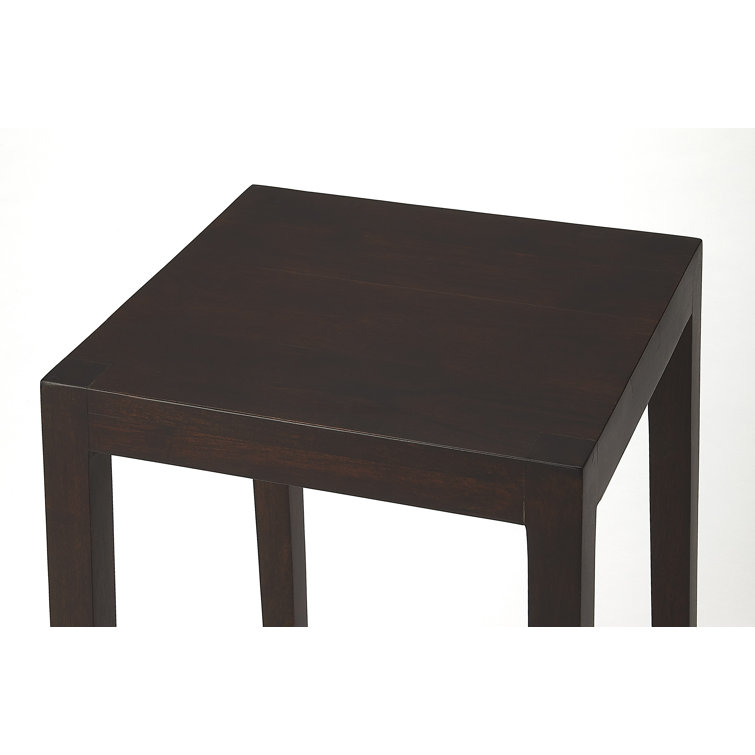 Classic Acacia Wood Rectangular End Table with Tapered Legs