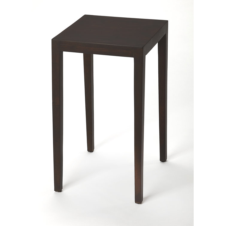 Classic Acacia Wood Rectangular End Table with Tapered Legs