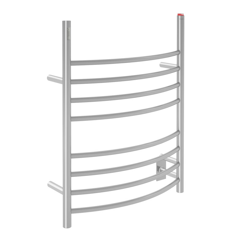 Polished Stainless Steel Wall Mounted 8-Bar Towel Warmer