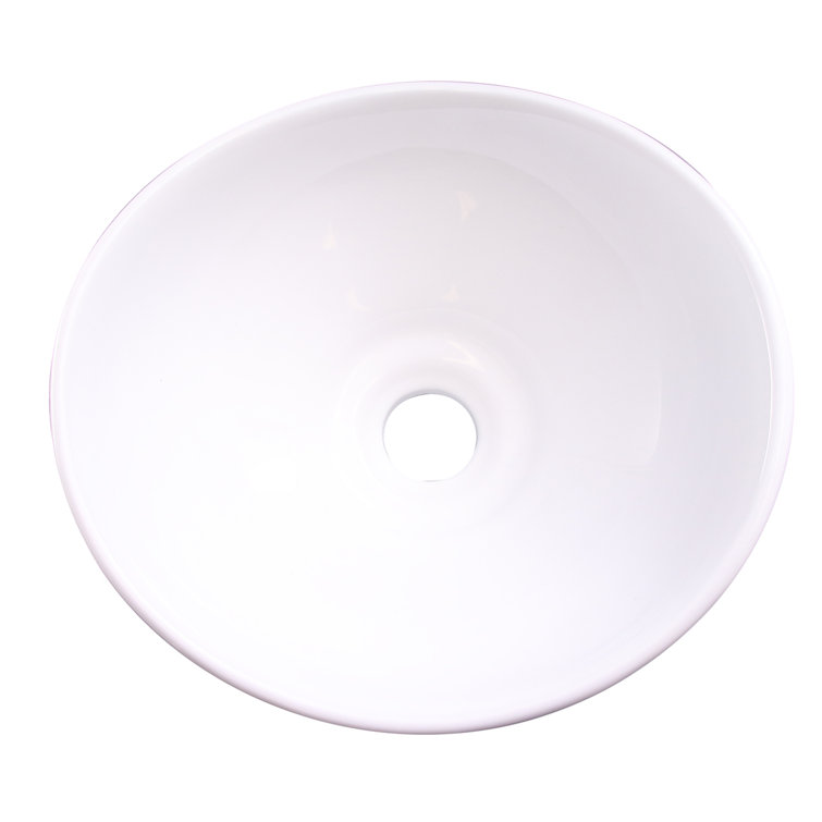 Fairfield 12'' White Ceramic Round Vessel Sink