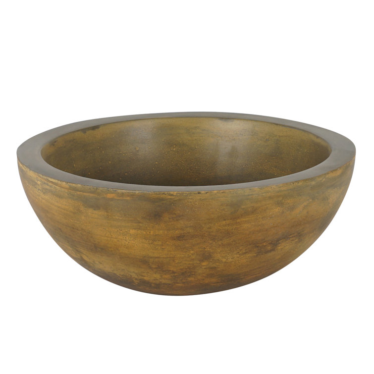 Modern Green Stone 15.87'' Round Above-Counter Vessel Sink