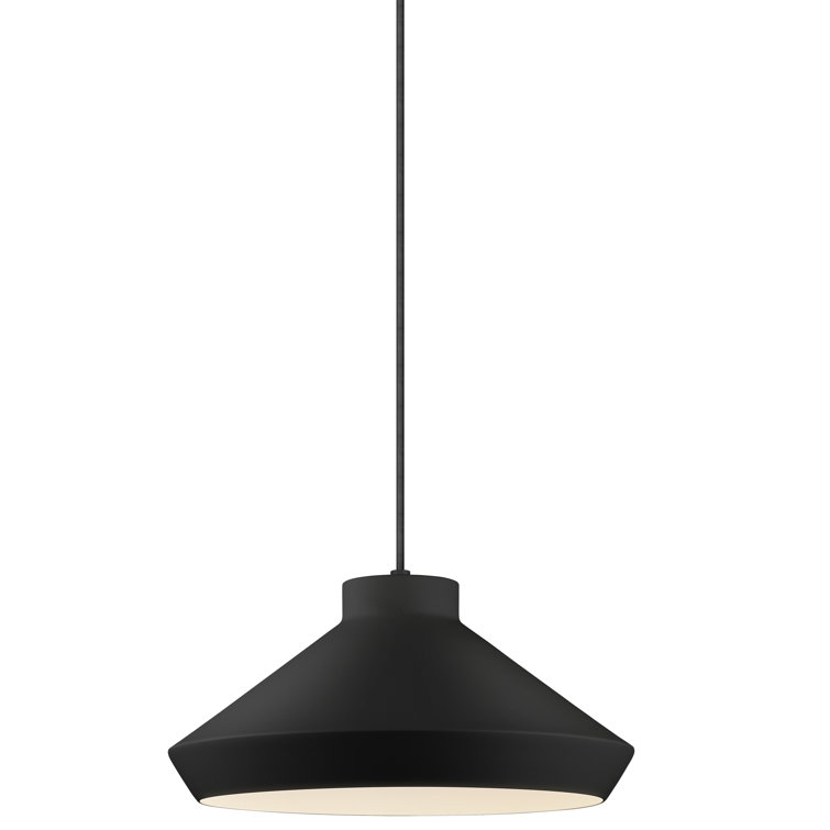 Koma 7.25" Modern LED Pendant Light in Satin Black