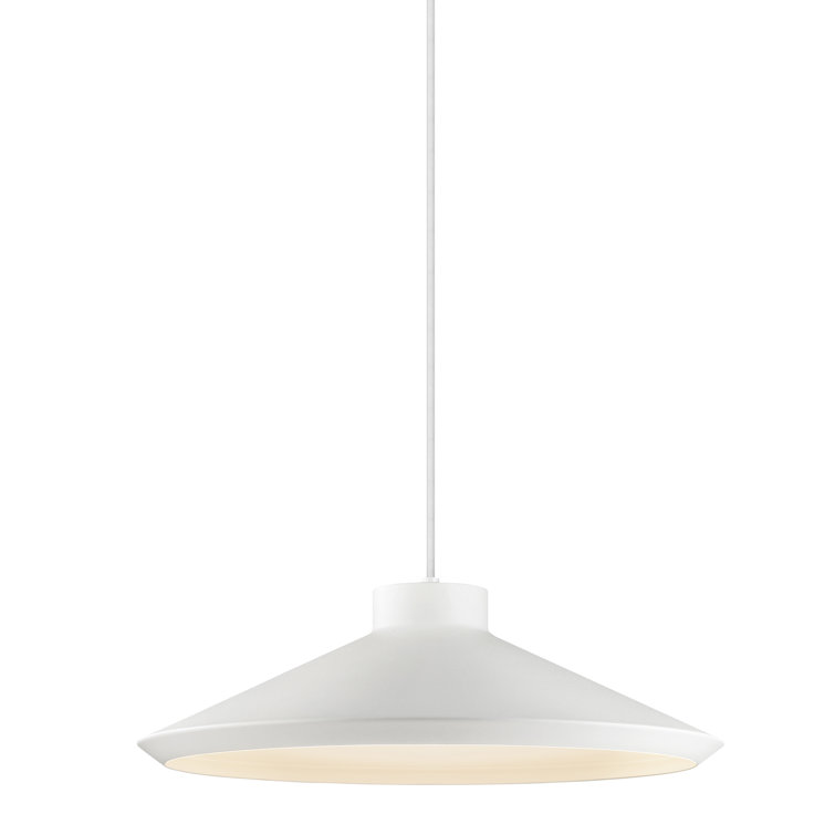 Koma 22" Satin White Aluminum LED Pendant Light