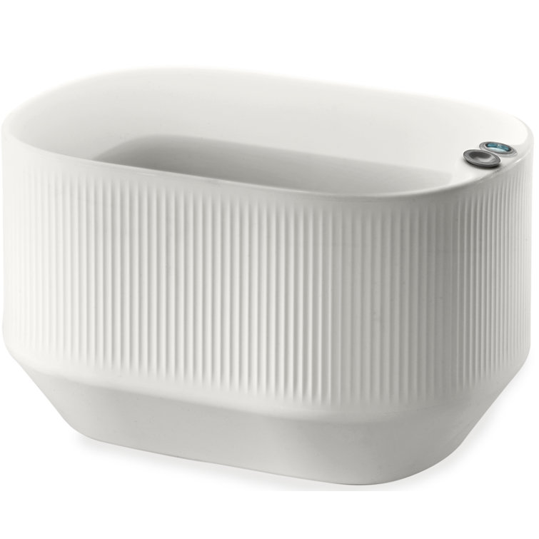 Alpine White Mod 20'' Rectangular Planter with Drainage Hole